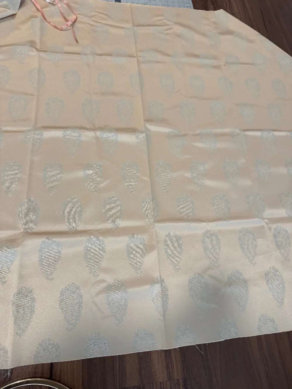 51 x 56 Gold Paisley Fabric